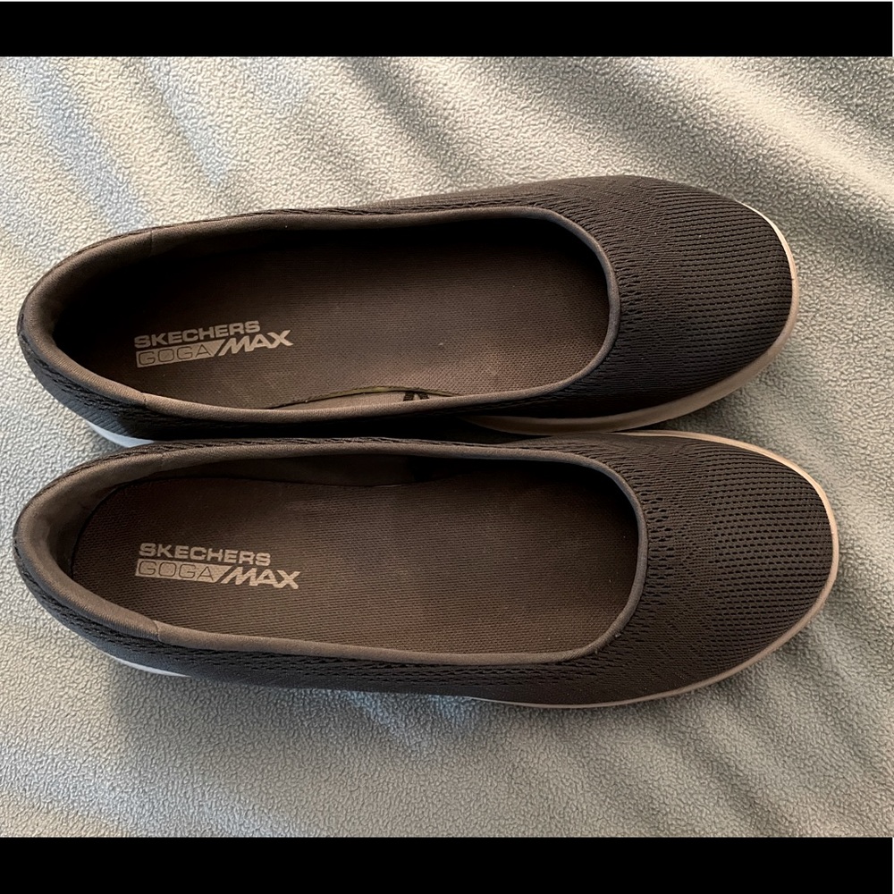 Skechers gray slip ons